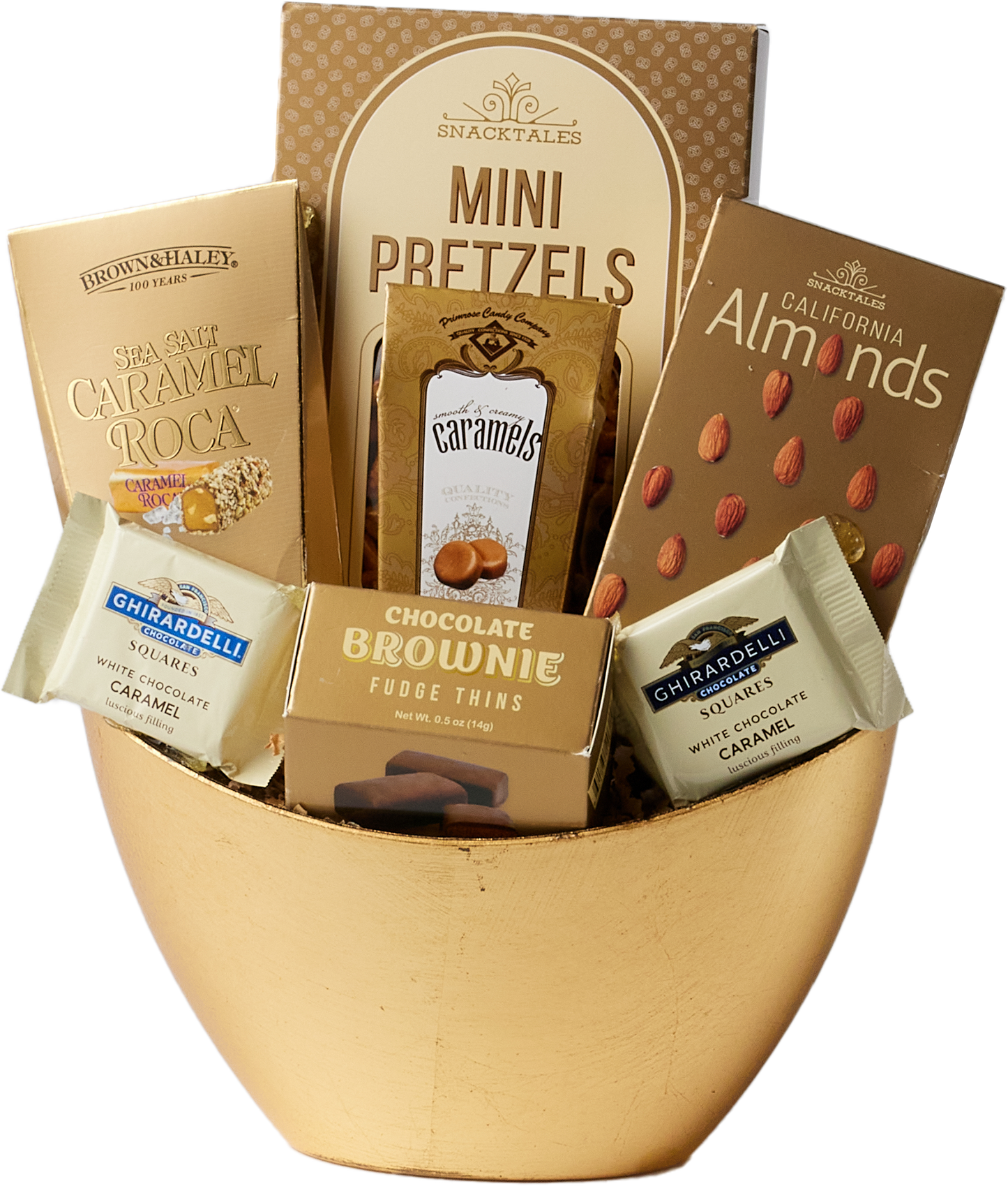 Elegant Gold Gourmet Gift Basket